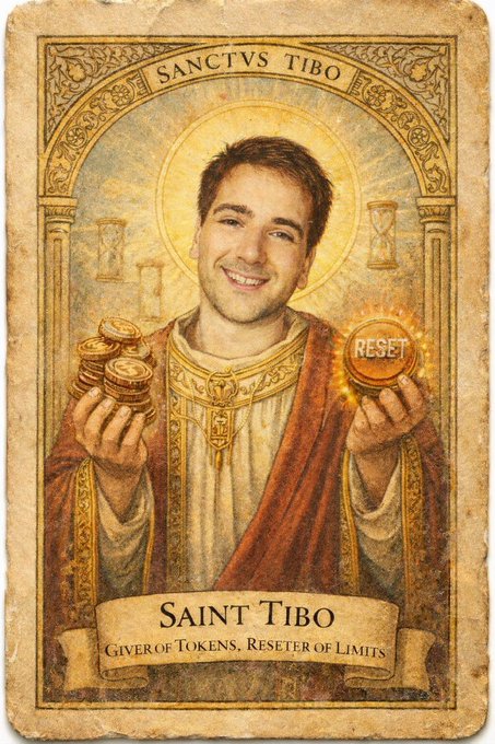Saint Tibo pressing the reset button meme